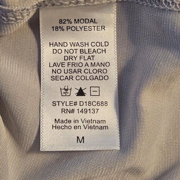 Double Zero Women Grey Modal Midi Dress Med Minimalist Cottagecore Balletcore - Picture 5 of 8